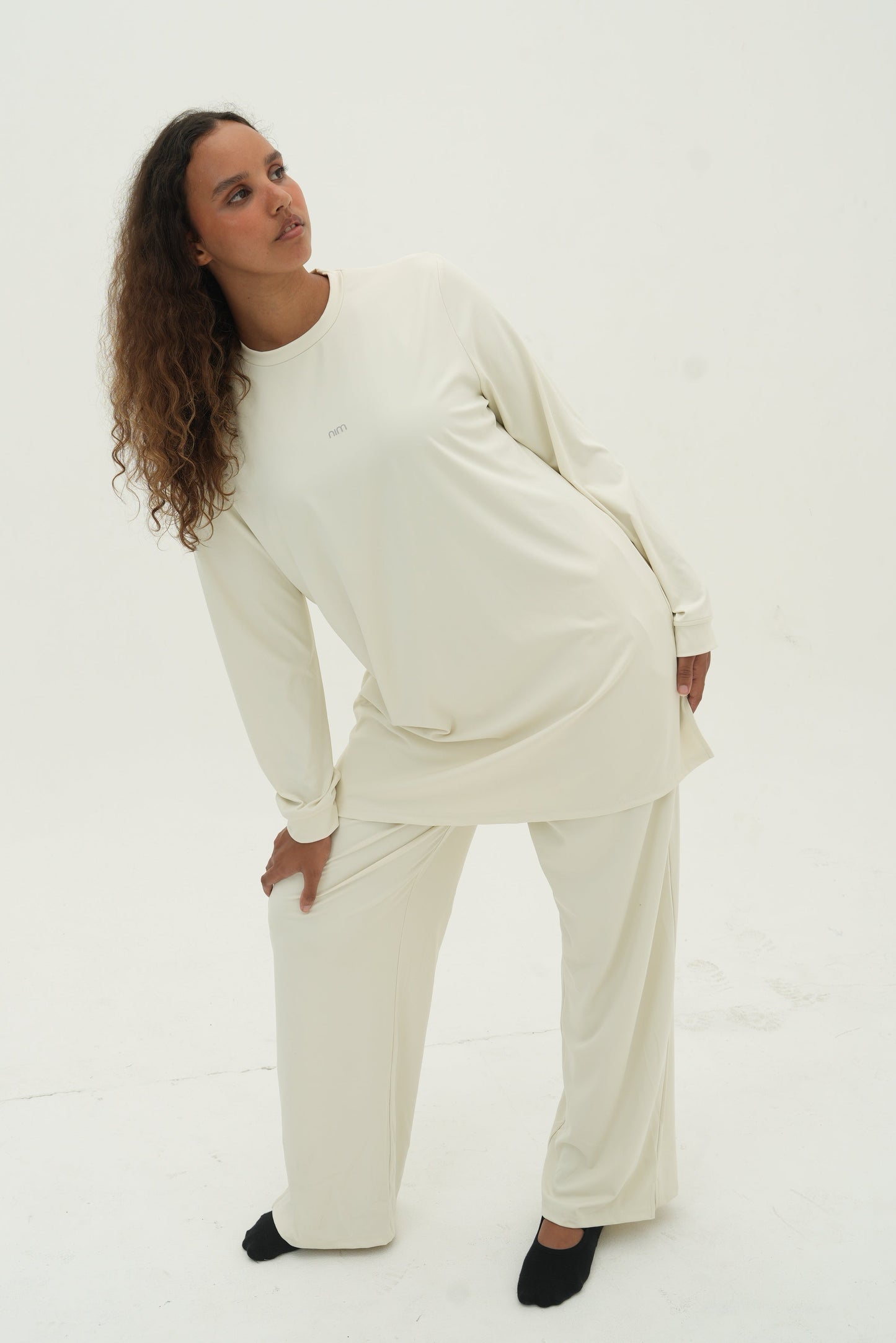 Essential Modeste Wide Leg Pants - Ivoire