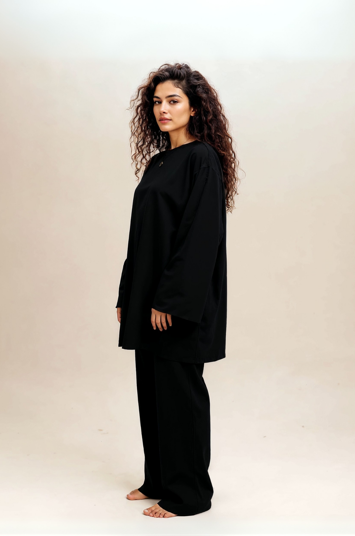 Nimirah Burkini Black – modest swimwear with hijab, UV protection swimwear