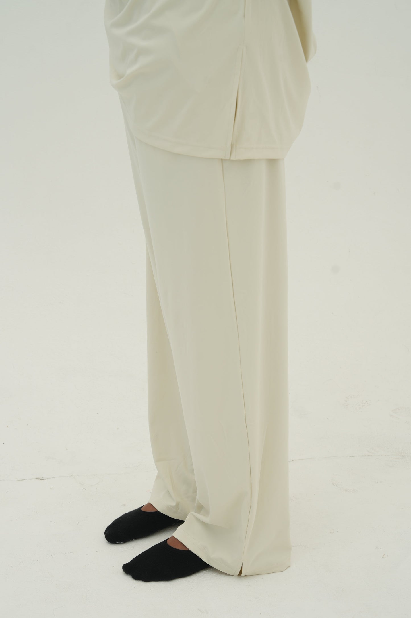 Essential Modeste Wide Leg Pants - Ivoire