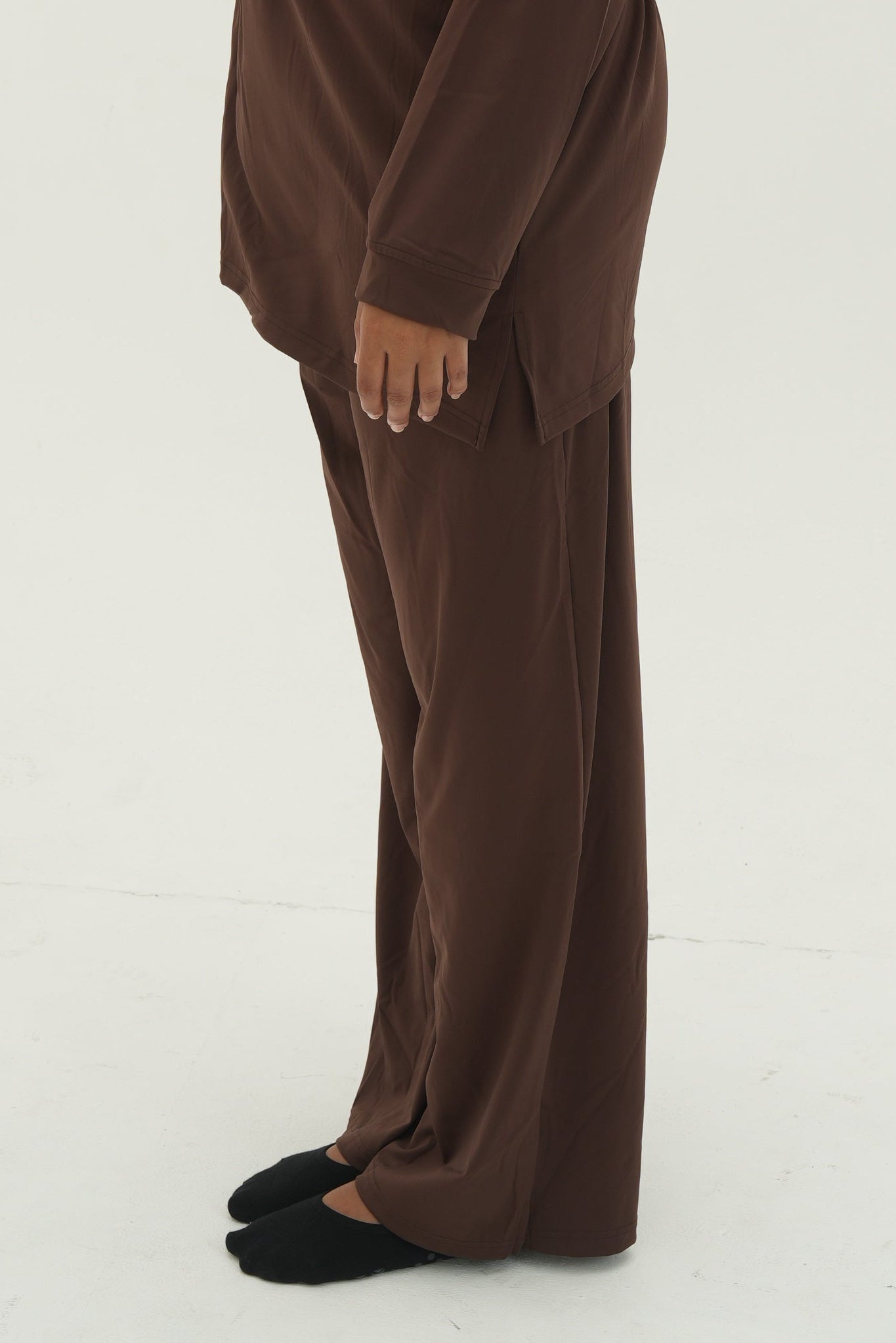 Essential Modeste Wide Leg Pants - Brun