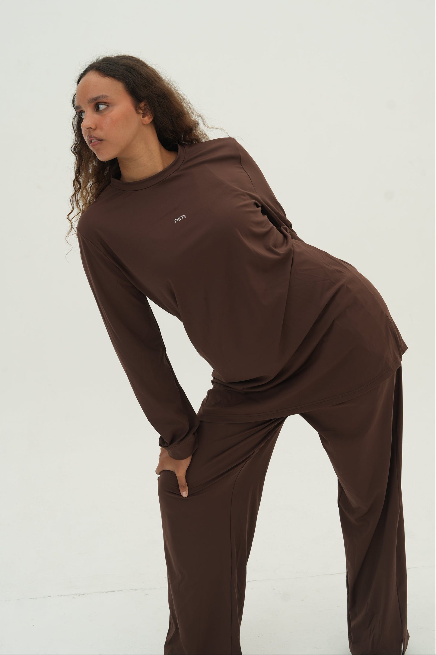 Essential Modeste Wide Leg Pants - Brun