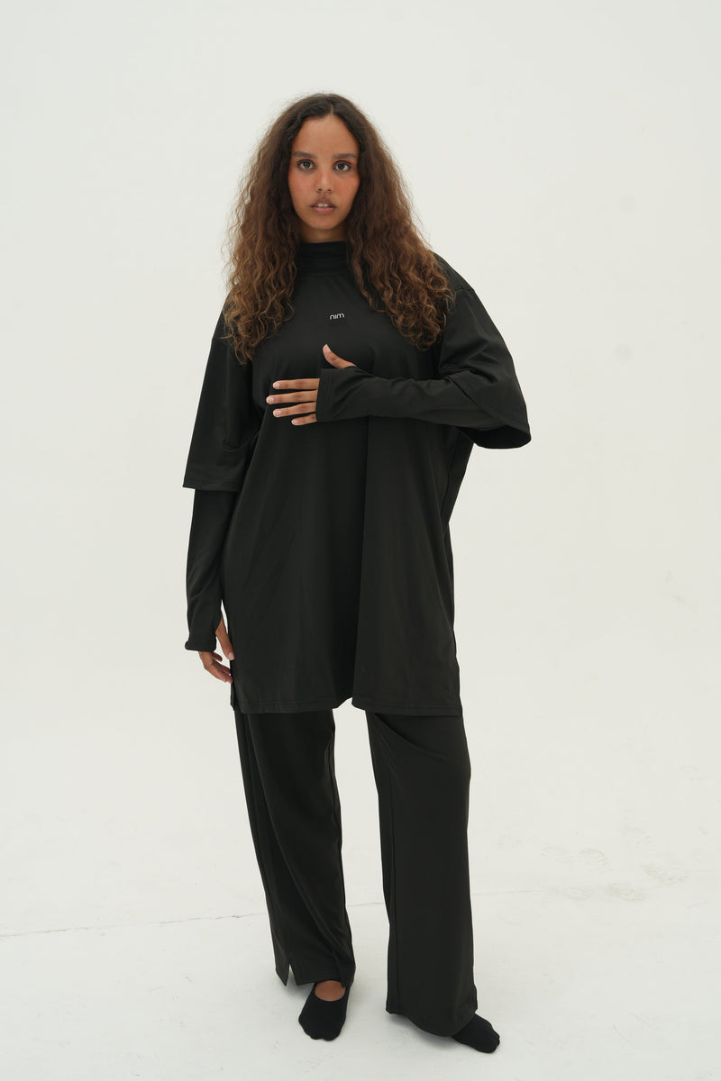 Oversized Essential Modeste Tee Shirt - Noir