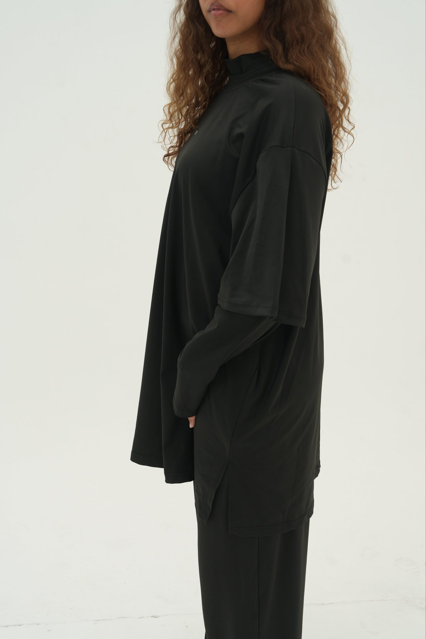Oversized Essential Modeste Tee Shirt - Noir