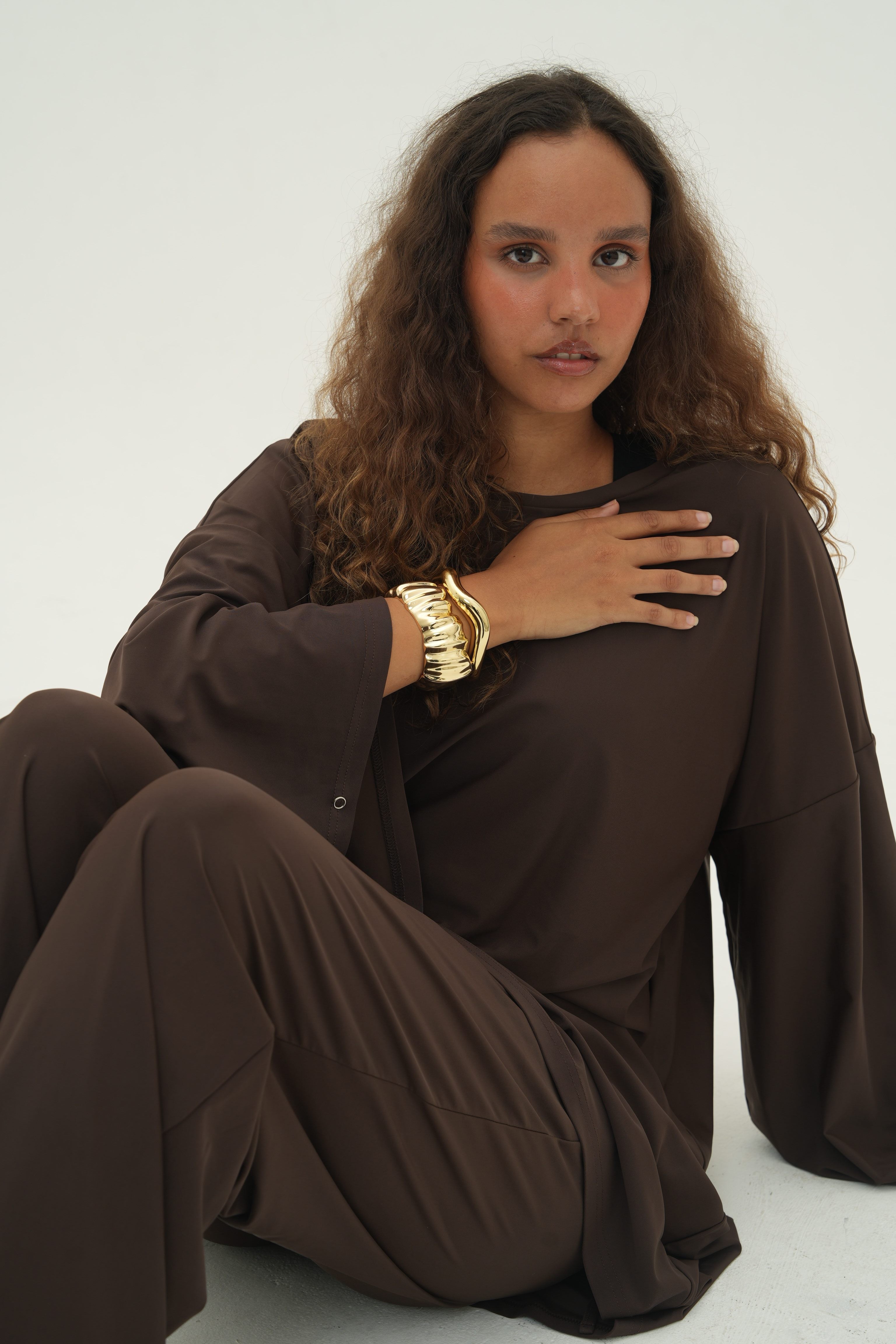 Nimirah Burkini Mocha – Modest Swimwear with Hijab, UV Protection