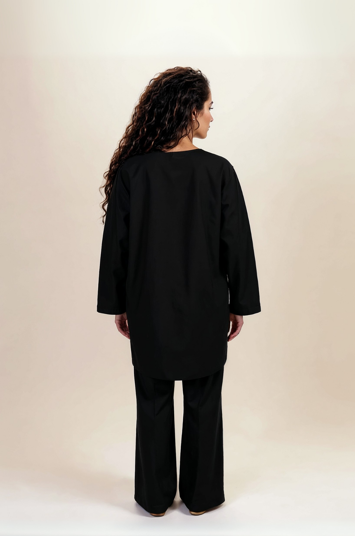 Nimirah Burkini Mocha – modest swimwear with hijab, quick-dry fabric, back view