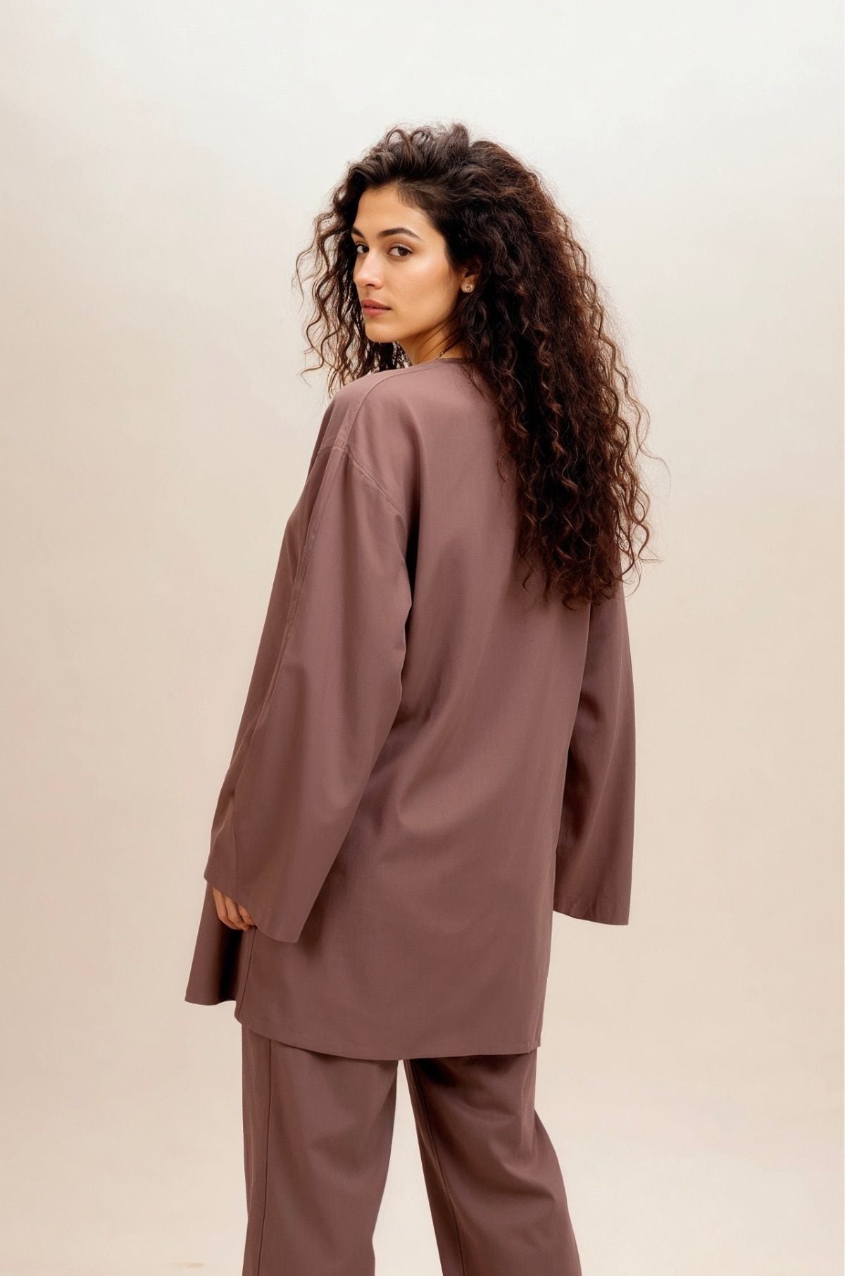 Nimirah Burkini Mocha – modest swimwear with hijab, UV protection feature